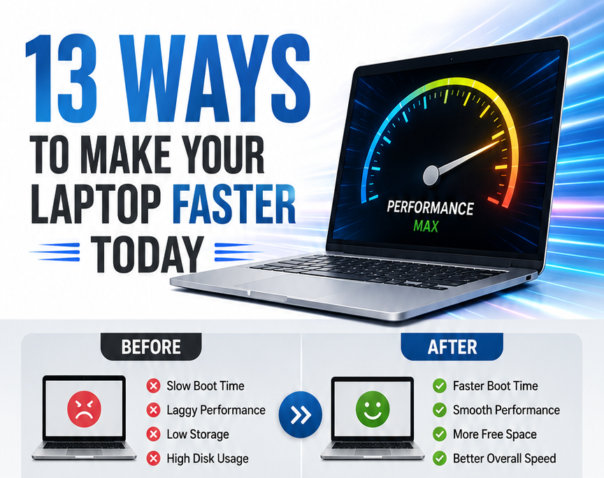 how to speed up a slow laptop